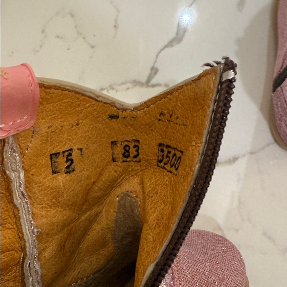 Mishmoccs Princess Baby Pink Glitter Boots with Zipper Size 5 NWOT - Picture 6 of 10